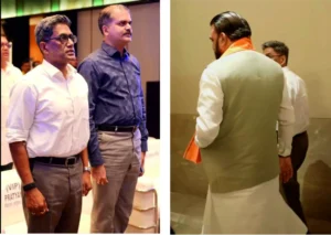 Welcome Samrat Choudhary by IAS Pratyay Amrit and IPS Vikash Vaibhaw